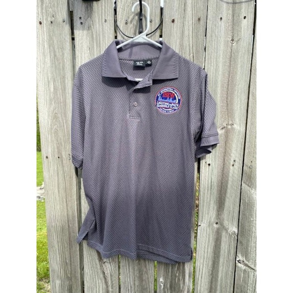 AKWA Classic Mens Gray IBEW 40th International Convention Polo Shirt Size M USA